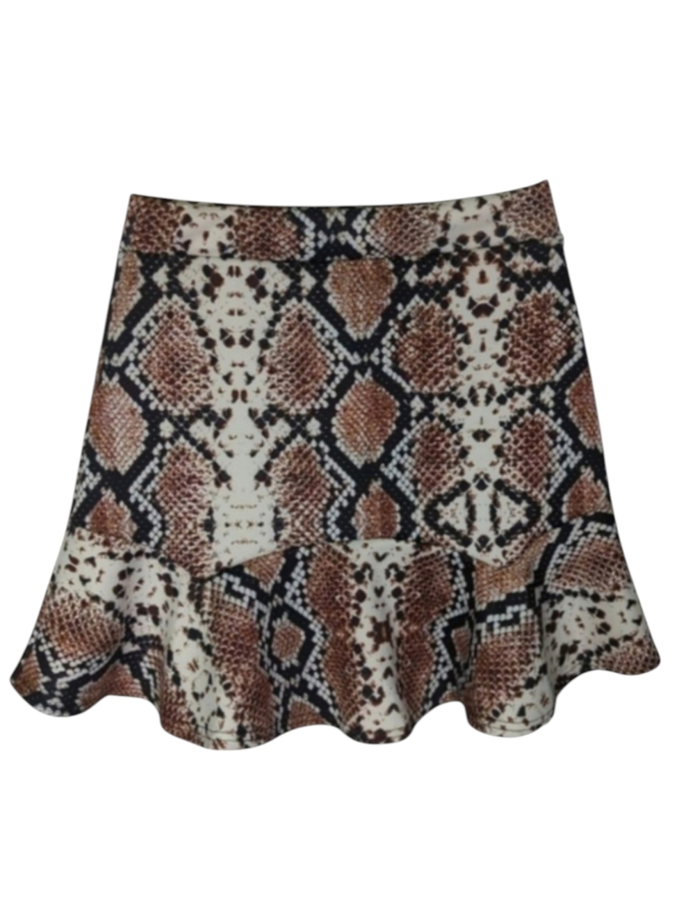 PrettyLittleThing Snake Print Mini Skirt US4/UK8